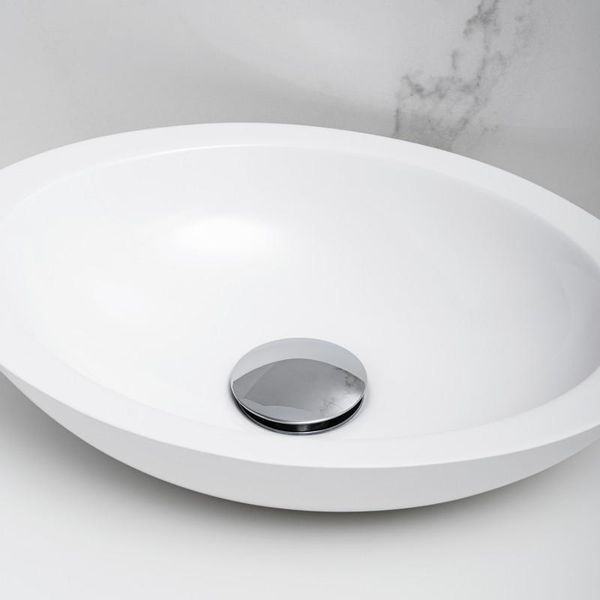 Zestaw wysoka bateria umywalkowa stojąca i korek klik-klak chrom - Yoka zdjęcie 3