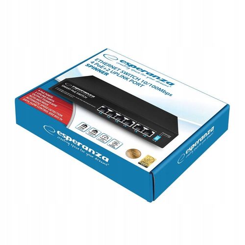 SWITCH PoE 4xPOE 2xUplink RJ45 10/100Mbps 60W EXTEND 300M + DO KAMER na Arena.pl