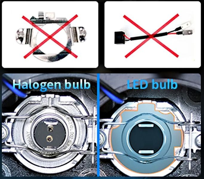 H7 LED 2szt żarówki 12V CANBUS CSP krótka Nowość 4000lm mocna zdjęcie 13