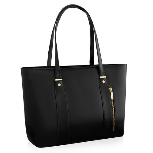 BETLEWSKI duża torebka Damska do ręki i ramię czarna pojemna suwak a4 na Arena.pl