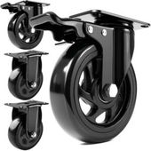 KÓŁKA OBROTOWE 2 Z HAMULCEM 100 MM ZESTAW JEZDNY DO 500 KG DO MEBLI WÓZKA