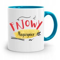 Kubek Błękitny Dla Magazyniera Fajowy Magazynier Z Nadrukiem Ze Zdjęciem