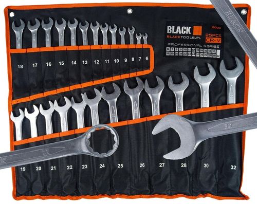 ZESTAW KLUCZY PŁASKO OCZKOWYCH 25 SZT 6-32mm DOUBLE POUCH COLD STEMP na Arena.pl