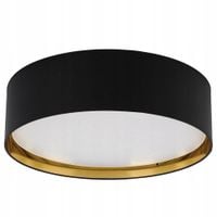 Plafon Sufitowy BILBAO Czarny Złoty Abażur 4xE27 60cm Salon Wisząca Lampa