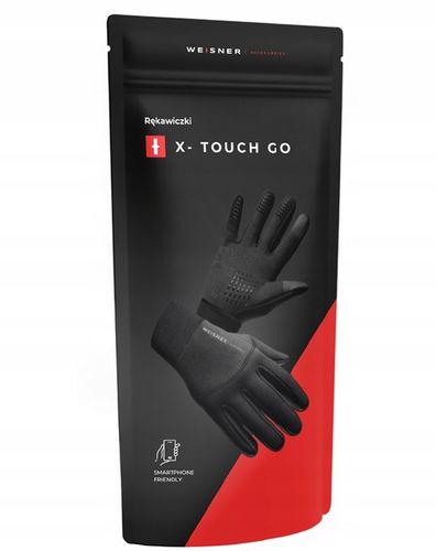 WEISNER GO | RĘKAWICZKI CZARNE MĘSKIE ZIMOWE SAMOCHODOWE ROWEROWE na Arena.pl