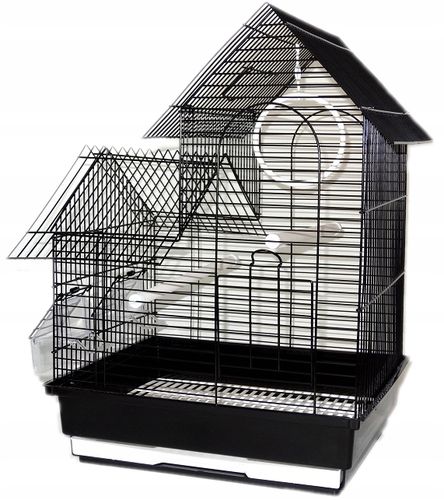 Klatka ZAMEK dla PTAKÓW PAPUGI PAPUG KANARKA PTAKA + KARMA GRATIS na Arena.pl