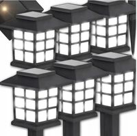 2X 6 X LAMPA SOLARNA LAMPKI DO OGRODU OGRODOWE CZUJNIK WBIJANE LED OZDOBNE