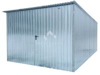 Blaszak Garaż Blaszany 3x6m Brama dwuskrzydłowa Ocynk Dach Spad w tył NB122