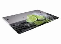 SZKLANA DESKA KUCHENNA 30x20 16a Limonki i lód