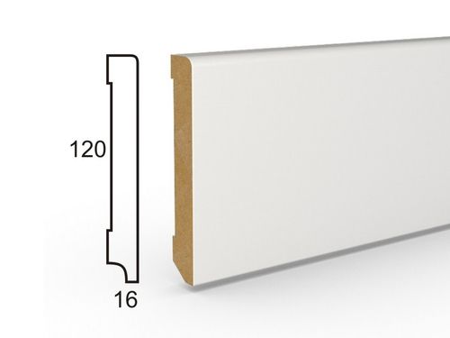 Listwa biała MDF 120x16 R3 na Arena.pl