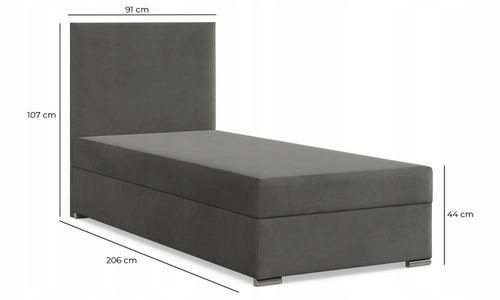 Łóżko ELDA JEDNOOSOBOWE Tapicerowane Pojedyncze VELVET TURKUSOWE na Arena.pl