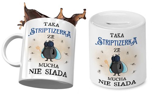Dla Striptizerki Zestaw Kubek + Skarbonka Prezent Z Nadrukiem Ze Zdjęciem na Arena.pl