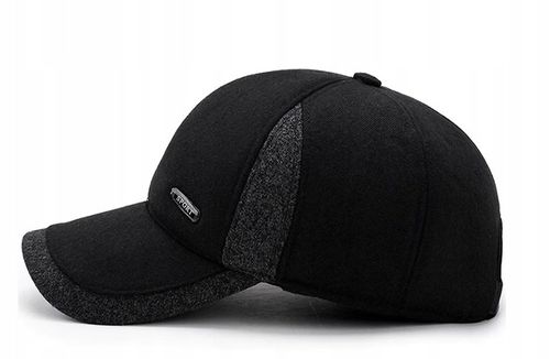 CZAPKA ZIMOWA MĘSKA Z DASZKIEM CIEPŁA CHOWANE NAUSZNIKI NA ZIMĘ MODNA na Arena.pl