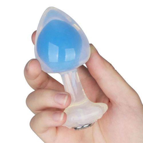 Gemoria Silicone Butt Plug (Glow-In-The-Dark) - Blue na Arena.pl