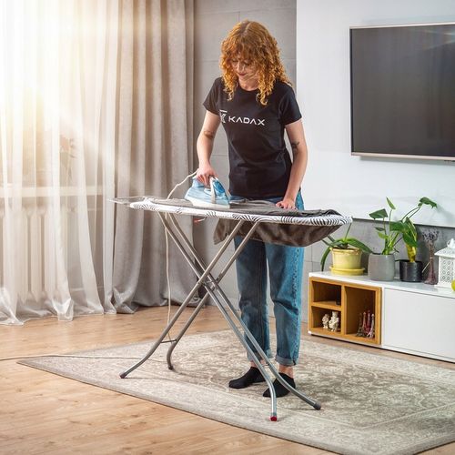 DESKA DO PRASOWANIA 114x34cm SKŁADANA Z UCHWYTEM NA ŻELAZKO LEKKA na Arena.pl