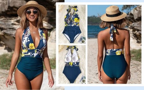 Jednoczęściowy strój kąpielowy ODKRYTE PLECY S113 na Arena.pl