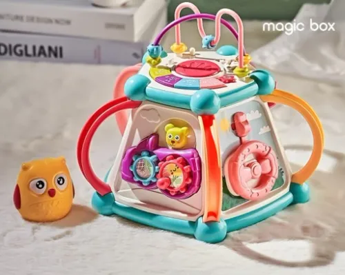 INTERAKTYWNA KOSTKA EDUKACYJNA DŹWIĘK ŚWIATŁO 7w1 na Arena.pl