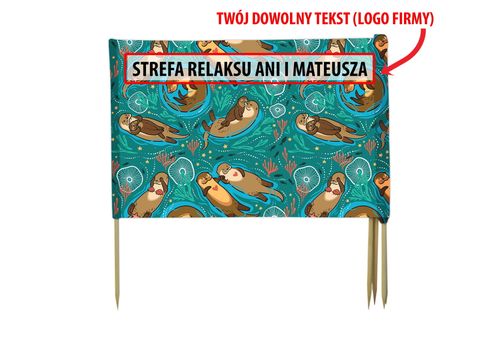 PARAWAN PLAŻOWY Wydry z indywidualnym napisem 4 PANELE 79.4 na Arena.pl