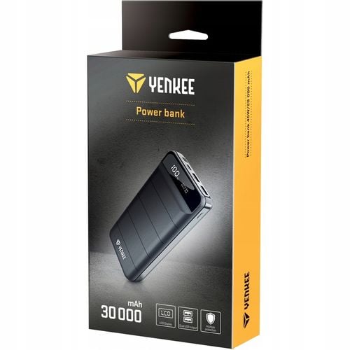 Powerbank Yenkee YPB 3010 2xUSB LCD Micro USB USB-C Lighting 30 000 mAh na Arena.pl