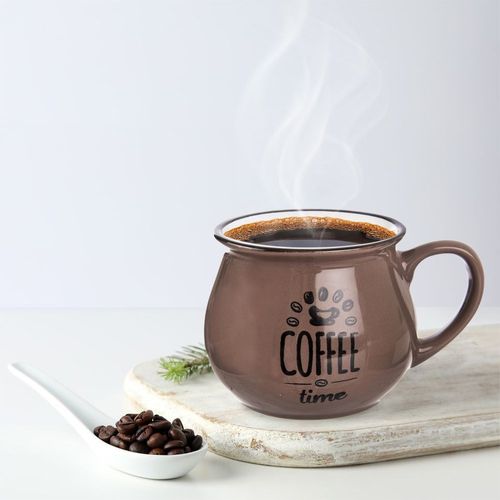 Kubek do kawy ceramiczny brązowy 320 ml na Arena.pl
