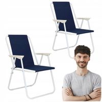 2x KRZESŁO TURYSTYCZNE SKŁADANE PLAŻOWE FOTEL OGRODOWY LEŻAK BALKON TARAS