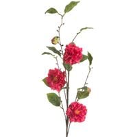 Kwiat sztuczny kamelia 95 cm amarantowy komplet 6 szt