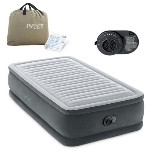 Materac dmuchany 191x 99x46cm z wbudowaną pompką elektryczną INTEX 64412ND na Arena.pl