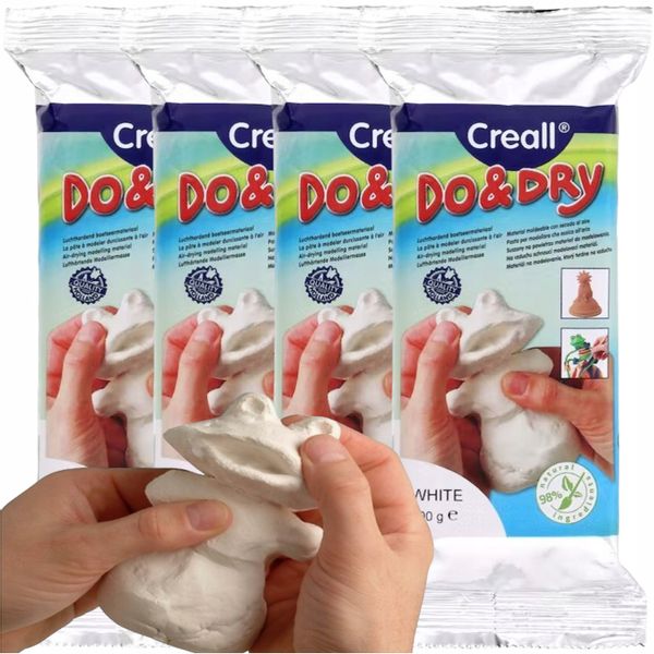 MODELINA MASA DO MODELOWANIA GLINA BIAŁA ZESTAW zdjęcie 1