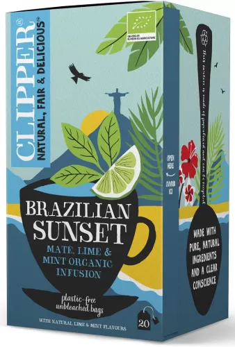 Herbatka Yerba Mate Z MiĘtĄ I LimonkĄ BIO (20 x 2 g) 40 g - Clipper na Arena.pl