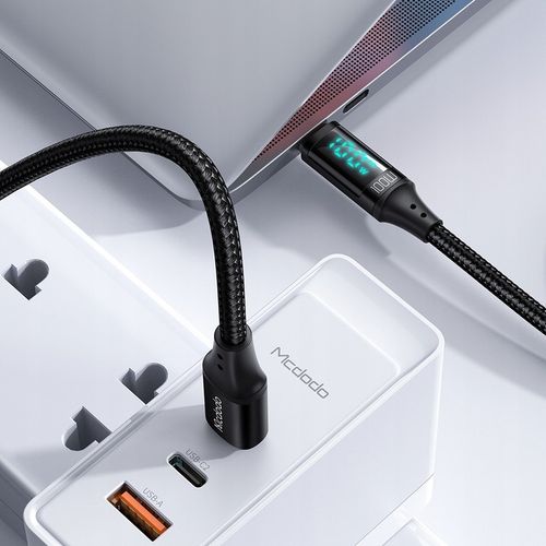 MCDODO KABEL Z WYŚWIETLACZEM USB-C SZYBKIE ŁADOWANIE USB TYP C 5A 100W 1M na Arena.pl