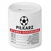 Skarbonka Dla Piłkarza Stawka Godzinowa Prezent Z Nadrukiem Ze Zdjęciem