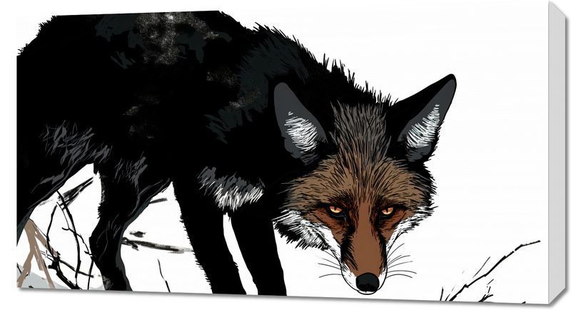 Obraz 90x50cm Nieufny Lis zdjęcie 1