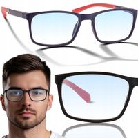 Okulary ZERÓWKI do komputera blokujące niebieskie światło Męskie BRILO