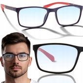 Okulary ZERÓWKI do komputera blokujące niebieskie światło Męskie BRILO