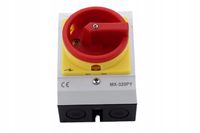 łącznik krzywkowy łuk w obudowie 0-1 20a rozłącznik IP65 żółto czerwony