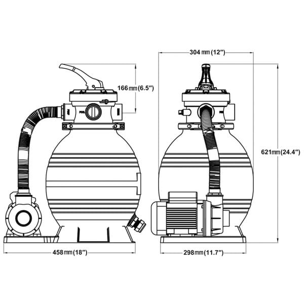 Piaskowe pompy filtrujące, 2 szt., 400 W, 11000 L/h na Arena.pl