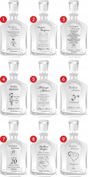 Prezent URODZINY Dla Taty Mamy Brata Dziadka Babci Karafka zdjęcie 7