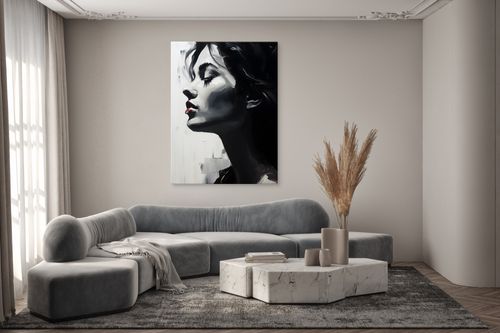 Obraz Canvas PORTRET Kobiety Czerwone Usta Abstrakcja 20cm x 30cm na Arena.pl