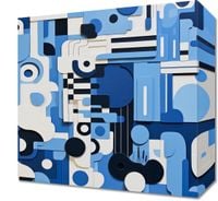 Obraz 30x30cm Niebieski Labirynt