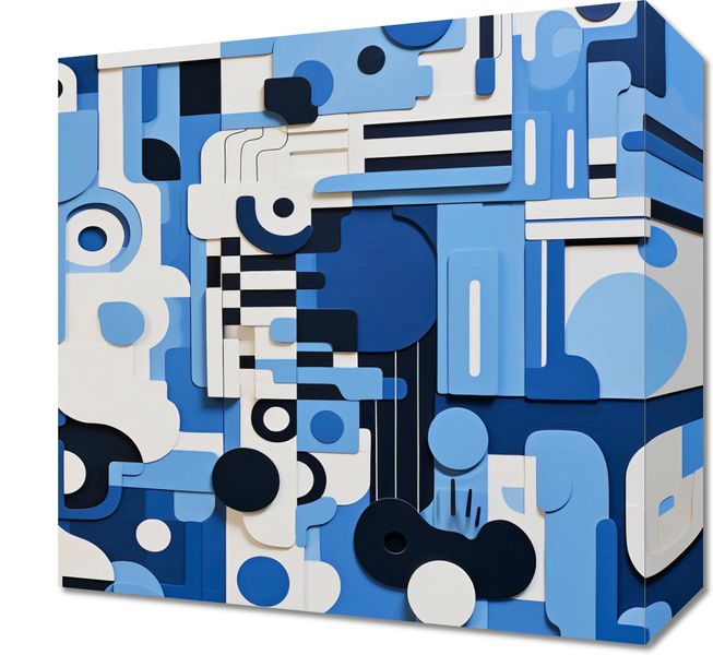 Obraz 30x30cm Niebieski Labirynt zdjęcie 1