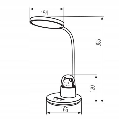 Lampka biurkowa dla dzieci lampa nocna LED LL BINED LED W kotek uchwyt na Arena.pl