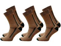 3x Grube skarpety termo frotte brązowe dla leśników myśliwych 39-41