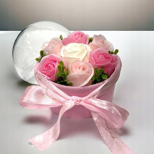 FLOWERBOX KWIATY MYDLANE BUKIET KWIATÓW W PUDEŁKU FLOWER BOX RÓŻE na Arena.pl