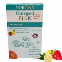 NORSAN OMEGA-3 FISK ŻELKI 45 SZTUK/ OLEJ RYBNY/ WITAMINA D3/ OMEGA-3