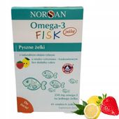 NORSAN OMEGA-3 FISK ŻELKI 45 SZTUK/ OLEJ RYBNY/ WITAMINA D3/ OMEGA-3
