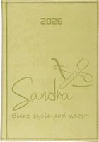 KALENDARZ A5 2026 dzienny książkowy z grawerem DLA FRYZJERKI Z IMIENIEM