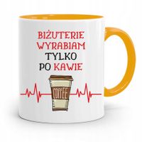 Dla Jubilera Kubek Żółty Biżuterie Wyrabiam Z Nadrukiem Ze Zdjęciem