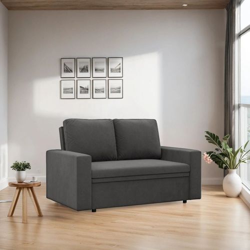 Sofa dwuosobowa, BLOM, Mikrofaza, 148x87x90 cm, szary | TYLETEGOTU na Arena.pl