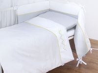 Pościel Do Łóżeczka Z Ochraniaczem 100X135 Bianco Zigzag