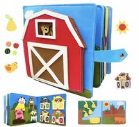 MONTESSORI CICHA KSIĄŻKA SENSORYCZNA ZABAWKA 3D 16 TEMATÓW